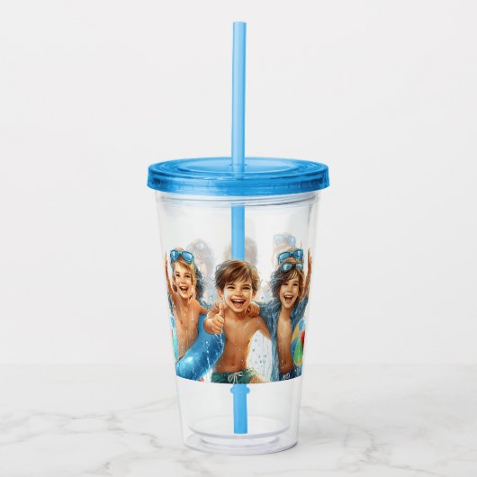 Zwembad Party Zomer Fun Pool Party Acryl Drinkbeker (Voorkant)