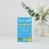 Zwembad Party Zomer Jongen Luier Raffle Baby showe Informatiekaartje (Staand voorkant)