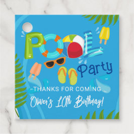 Zwembad Party Zomer Jongen Verjaardagsfeest Bedankjes Labels