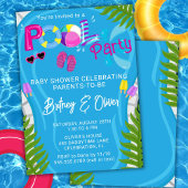 Zwembad Party Zomer Meisje Baby shower Uitnodiging