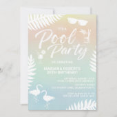 Zwembad Party Zomer Verjaardag Party Uitnodiging (Voorkant)