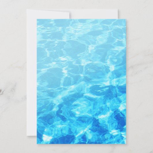 Zwembad Party Zomer Water Vrijgezellenfeest Kaart (Achterkant)