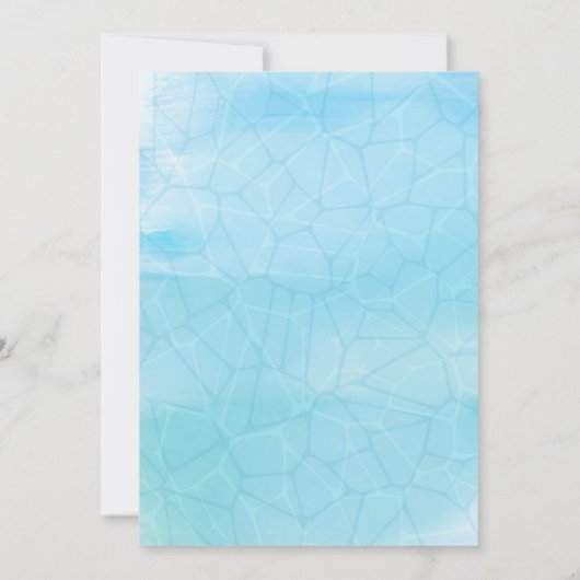 Zwembad Party Zomer Zwemmen Tropische Verjaardag Kaart (Achterkant)