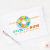 Zwembad Party Zomerplezier in de zon Sticker (Envelop)