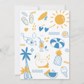 Zwembad Party Zwemverjaardag Kaart (Achterkant)