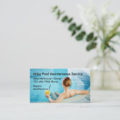 Zwembad reparatie en onderhoud visitekaartje (Staand voorkant)