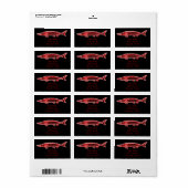 zwembad rode steur zwart etiket (Full Sheet)