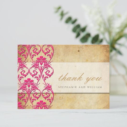  zwembad Roze Hartelijk dank Bedankkaart (Staand voorkant)