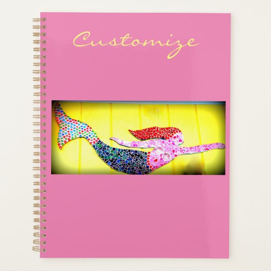 zwembad roze mosiacermaïde planner (Voorkant)