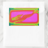zwembad roze rechthoekige sticker (Tas)