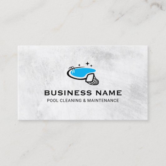 Zwembad schoonmaak & onderhoud Service Professiona Visitekaartje (Voorkant)