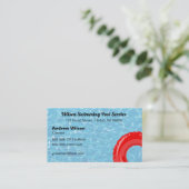 Zwembad Schoonmaak Service en Verkoop Visitekaartje (Staand voorkant)