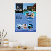 Zwembad schoonmaakdiensten Aangepast Poster (Keuken)