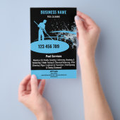 Zwembad schoonmaakdiensten Zwembad Onderhoud en re Flyer (Hand)