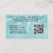 Zwembad Service Blue Water Visitekaartje (Achterkant)