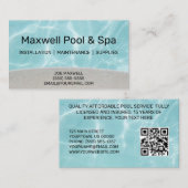 Zwembad Service Blue Water Visitekaartje (Voorkant / Achterkant)