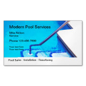 Zwembad Service Modern Magnetisch Visitekaartje (Voorkant)
