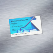 Zwembad Service Modern Magnetisch Visitekaartje (Voorbeeld)