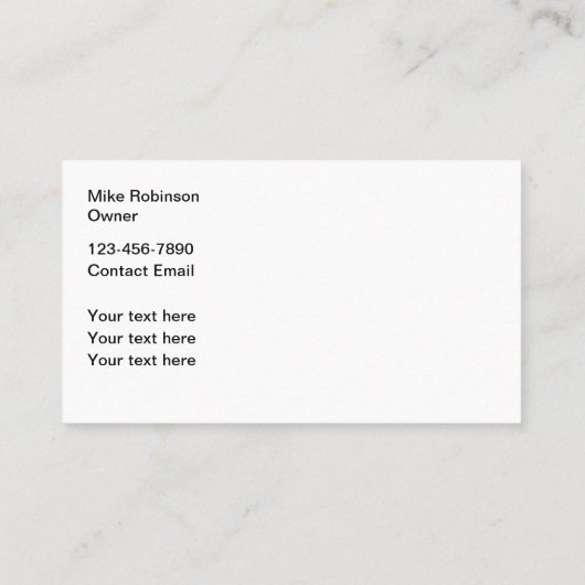 Zwembad Service Unieke Visitekaartjes (Achterkant)