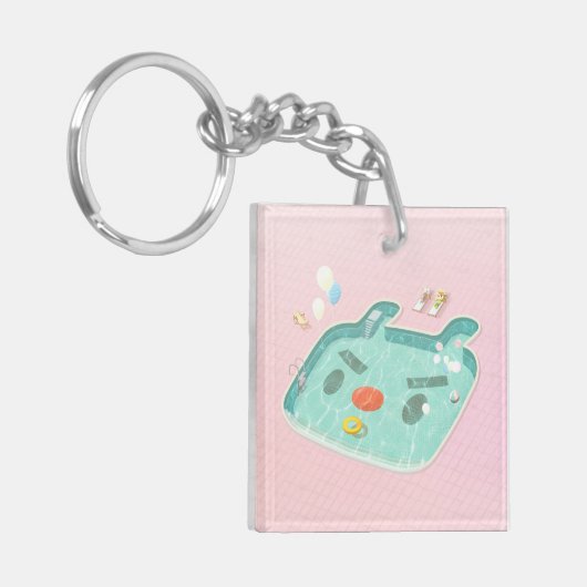 zwembad sleutelhanger (Voorkant Links)