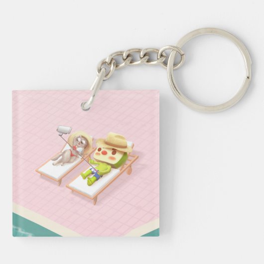 zwembad sleutelhanger (Achterkant)