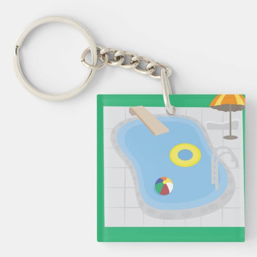 zwembad sleutelhanger (Voorkant)