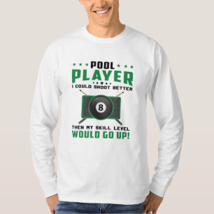 Zwembad snooker biljart 8 bal biljart cadeau idee t-shirt