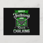 Zwembad snooker biljart 8 bal biljart grappig cade briefkaart (Voorkant)