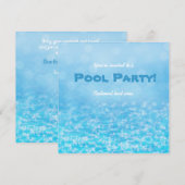 Zwembad Sparkling Water Beach Party Uitnodiging (Voorkant / Achterkant)