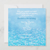 Zwembad Sparkling Water Beach Party Uitnodiging (Achterkant)