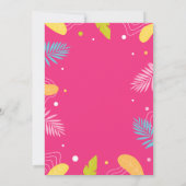 Zwembad Speelgoed Bladeren Roze Baby shower Kaart (Achterkant)