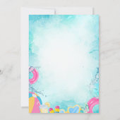 Zwembad Speelgoed Zomer Verjaardagsfeest Kaart (Achterkant)