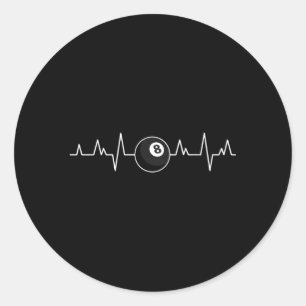 Zwembad Spelers Hebeat Biljart 8 Bal Ronde Sticker