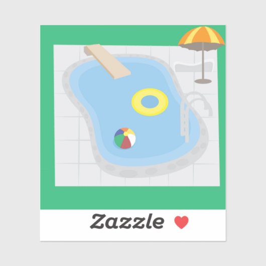 zwembad sticker (Vel)