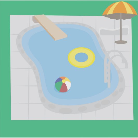 zwembad sticker (Voorkant)