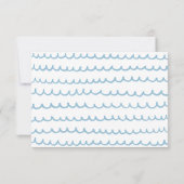 Zwembad & Strand Nautical Blauwe Golven | Kinderve Bedankkaart (Achterkant)