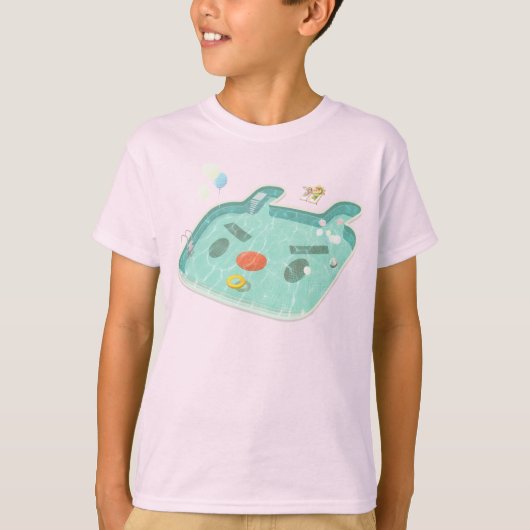 zwembad t-shirt (Voorkant)