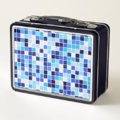 Zwembad Tegels, Blauw Mozaïek Tegels, Geometrisch (Achterkant)