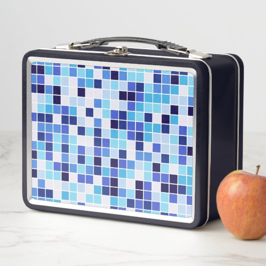 Zwembad Tegels, Blauw Mozaïek Tegels, Geometrisch (In situ)