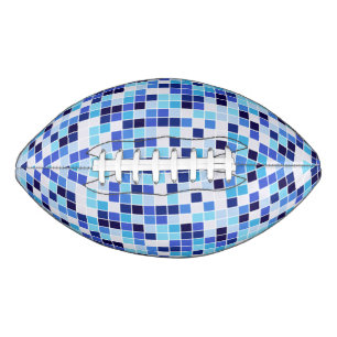 Zwembad Tegels, Blauw Mozaïek Tegels, Geometrisch  American Football