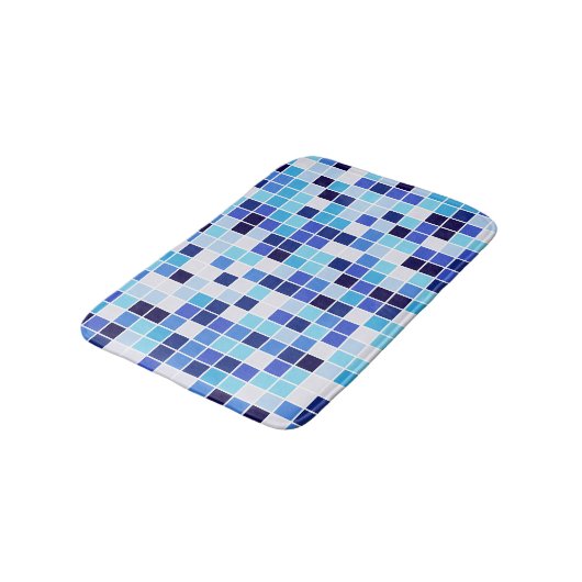 Zwembad Tegels, Blauw Mozaïek Tegels, Geometrisch Badmat (Gekanteld)