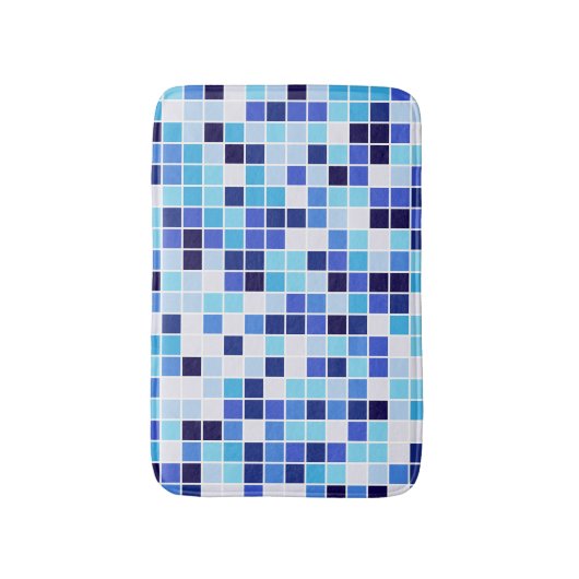 Zwembad Tegels, Blauw Mozaïek Tegels, Geometrisch Badmat (Voorkant Verticaal)