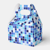 Zwembad Tegels, Blauw Mozaïek Tegels, Geometrisch  Bedankdoosjes (Achterkant)