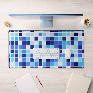 Zwembad Tegels, Blauw Mozaïek Tegels, Geometrisch Bureaumat