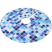 Zwembad Tegels, Blauw Mozaïek Tegels, Geometrisch  Kerstboom Rok (Gekanteld)