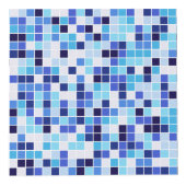 Zwembad Tegels, Blauw Mozaïek Tegels, Geometrisch  Kubus (Rechts)