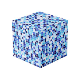 Zwembad Tegels, Blauw Mozaïek Tegels, Geometrisch  Kubus