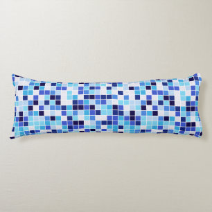 Zwembad Tegels, Blauw Mozaïek Tegels, Geometrisch  Lichaamskussen