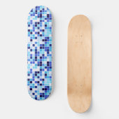 Zwembad Tegels, Blauw Mozaïek Tegels, Geometrisch  Persoonlijk Skateboard (Voorkant)