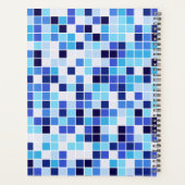 Zwembad Tegels, Blauw Mozaïek Tegels, Geometrisch  Planner (Achterkant)